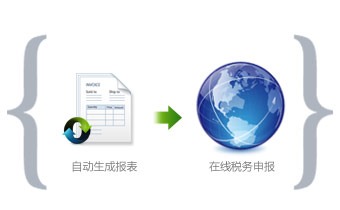 自动生成报表，税务在线申报 